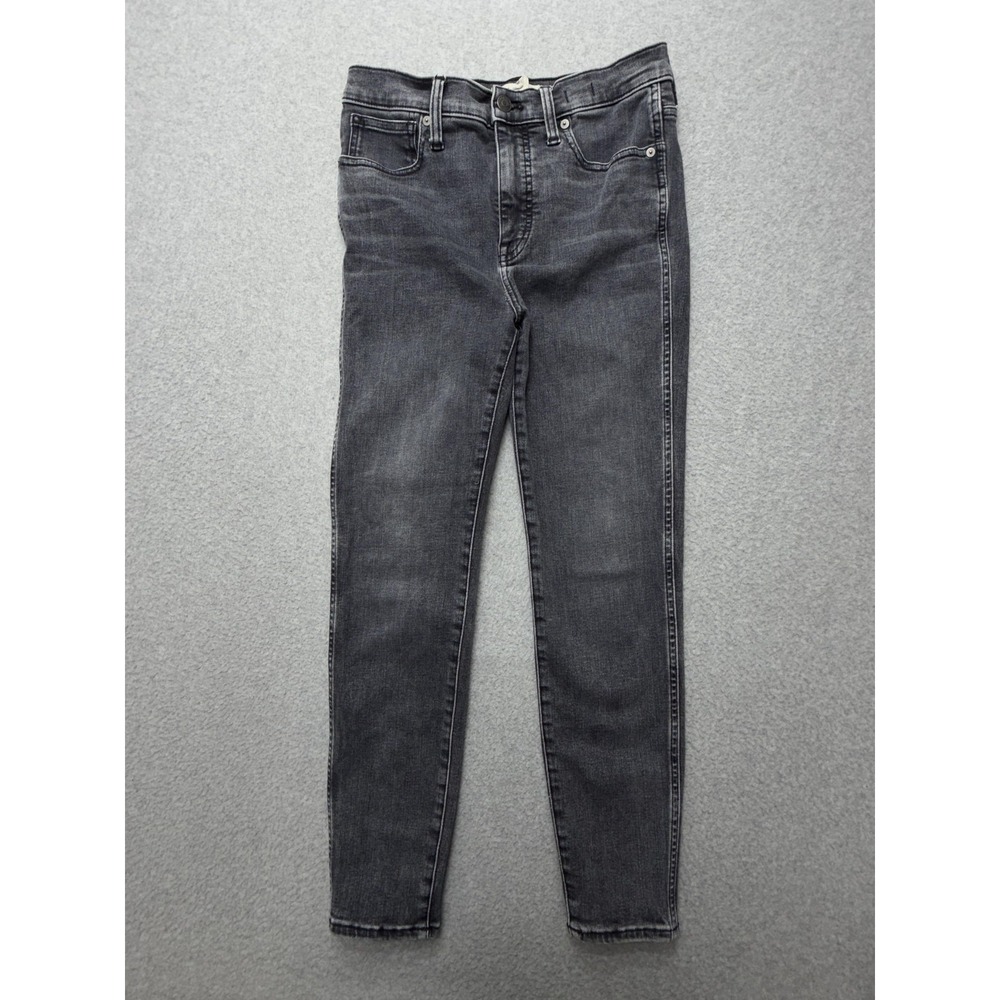 Madewell 10 High Rise Skinny Crop Jeans Womens 28 Gray Charcoal Wash Denim - Picture 1 of 10